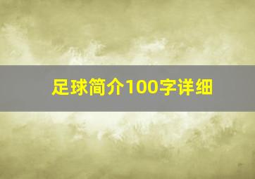 足球简介100字详细