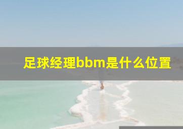 足球经理bbm是什么位置