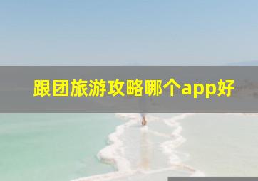 跟团旅游攻略哪个app好