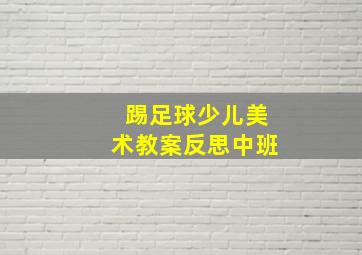 踢足球少儿美术教案反思中班