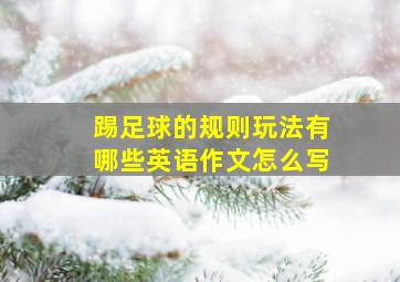 踢足球的规则玩法有哪些英语作文怎么写