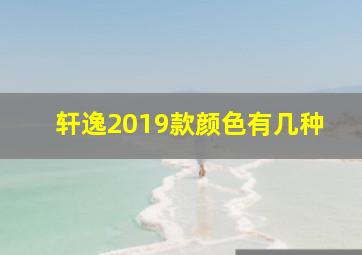 轩逸2019款颜色有几种