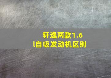 轩逸两款1.6l自吸发动机区别