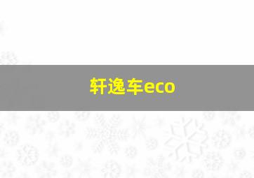 轩逸车eco