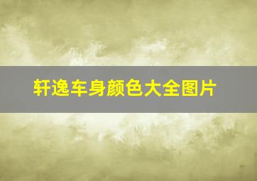 轩逸车身颜色大全图片