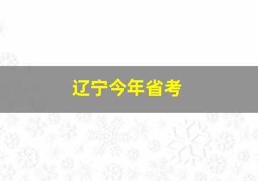 辽宁今年省考