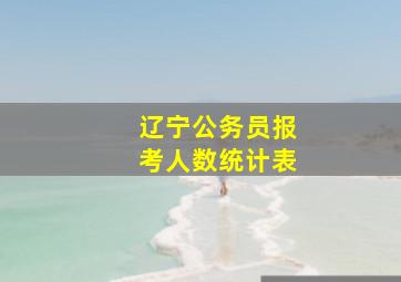 辽宁公务员报考人数统计表