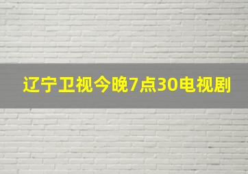 辽宁卫视今晚7点30电视剧