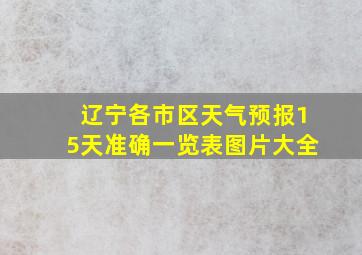 辽宁各市区天气预报15天准确一览表图片大全