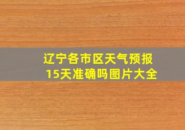 辽宁各市区天气预报15天准确吗图片大全