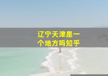 辽宁天津是一个地方吗知乎