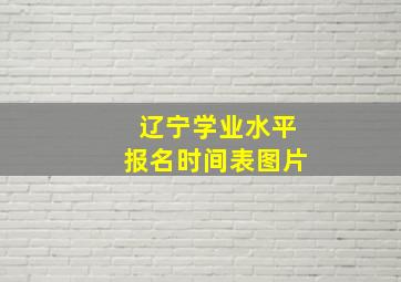 辽宁学业水平报名时间表图片