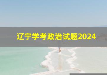 辽宁学考政治试题2024