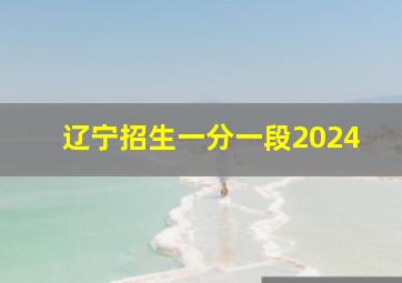 辽宁招生一分一段2024