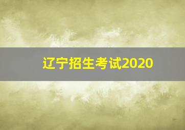 辽宁招生考试2020