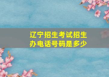 辽宁招生考试招生办电话号码是多少