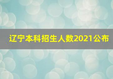 辽宁本科招生人数2021公布