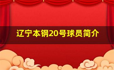 辽宁本钢20号球员简介