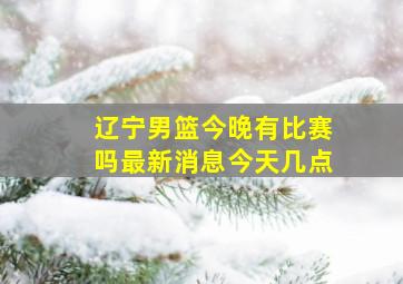 辽宁男篮今晚有比赛吗最新消息今天几点