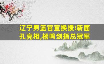 辽宁男篮官宣换援!新面孔亮相,杨鸣剑指总冠军