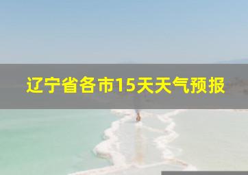 辽宁省各市15天天气预报