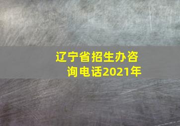 辽宁省招生办咨询电话2021年