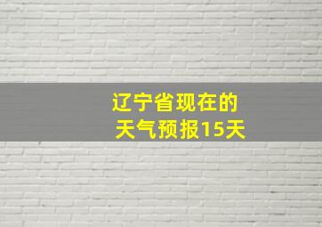 辽宁省现在的天气预报15天