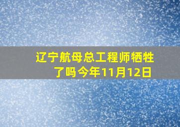 辽宁航母总工程师牺牲了吗今年11月12日