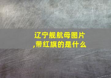 辽宁舰航母图片,带红旗的是什么