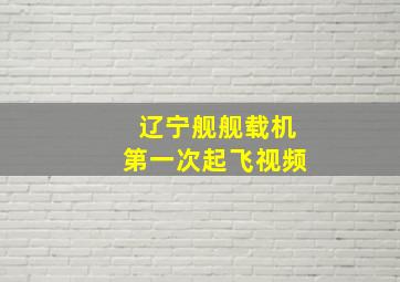 辽宁舰舰载机第一次起飞视频