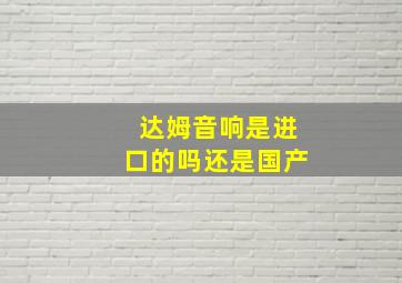 达姆音响是进口的吗还是国产