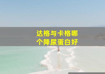 达格与卡格哪个降尿蛋白好