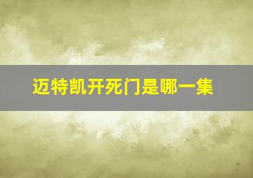 迈特凯开死门是哪一集