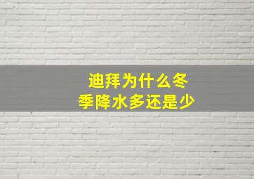 迪拜为什么冬季降水多还是少