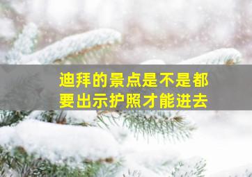 迪拜的景点是不是都要出示护照才能进去