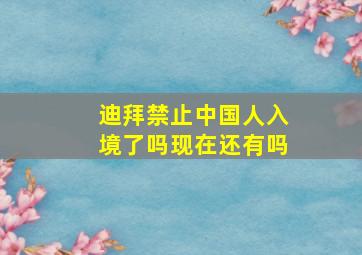 迪拜禁止中国人入境了吗现在还有吗