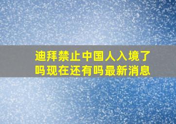 迪拜禁止中国人入境了吗现在还有吗最新消息