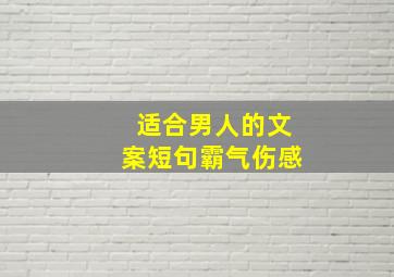 适合男人的文案短句霸气伤感