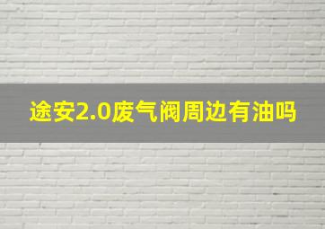 途安2.0废气阀周边有油吗