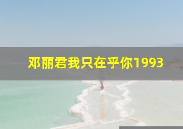 邓丽君我只在乎你1993