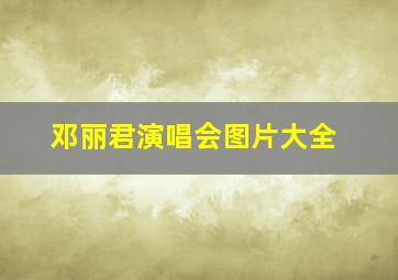 邓丽君演唱会图片大全