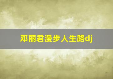 邓丽君漫步人生路dj