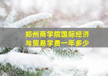 郑州商学院国际经济与贸易学费一年多少