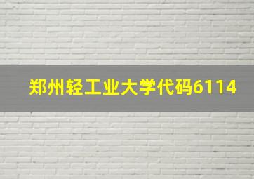 郑州轻工业大学代码6114