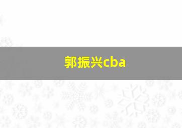 郭振兴cba