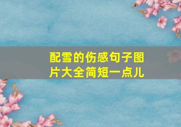 配雪的伤感句子图片大全简短一点儿