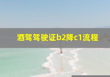 酒驾驾驶证b2降c1流程