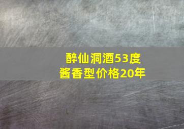 醉仙洞酒53度酱香型价格20年