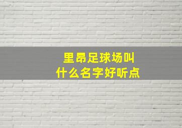 里昂足球场叫什么名字好听点