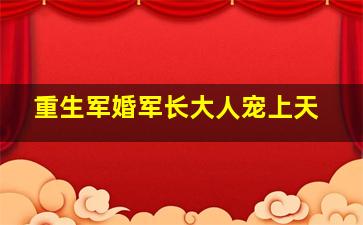 重生军婚军长大人宠上天